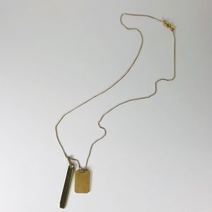 Madewell long dog tag necklace